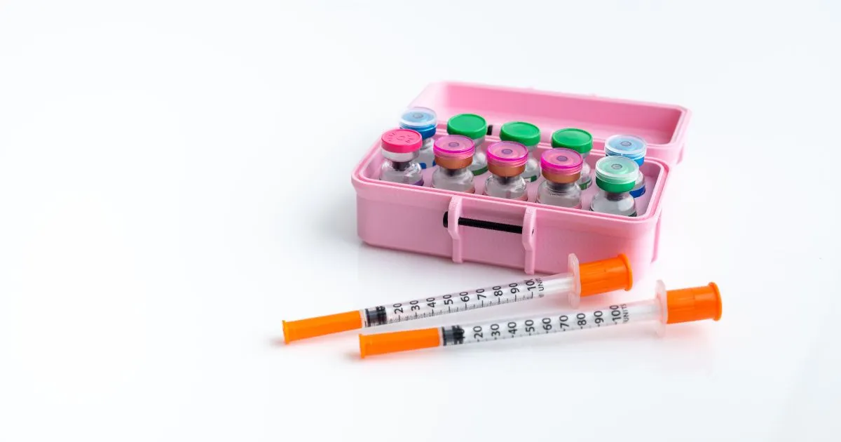 Vials and syringes for a Peptide Injection medical treatment in Madison, WI